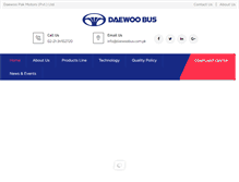Tablet Screenshot of daewoobus.com.pk